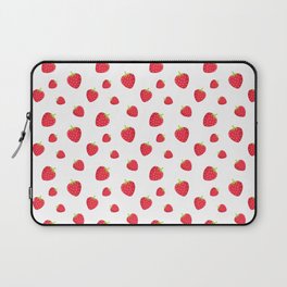 Red Strawberry Love Pattern Laptop Sleeve