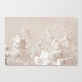 Light Academia Aesthetic white clouds Canvas Print