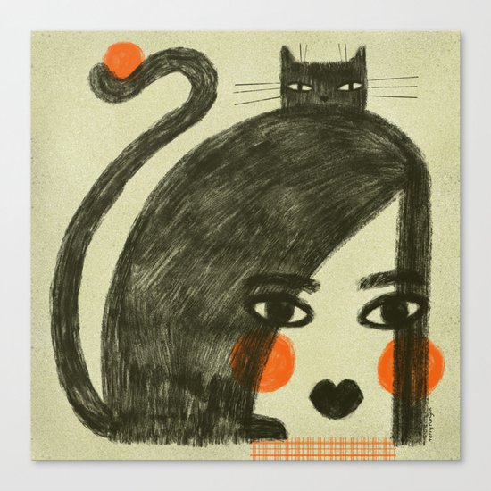 ORANGE CHEEKS Canvas Print