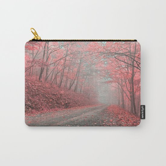 Misty Forest Road - Tickle Me Pink Carry-All Pouch