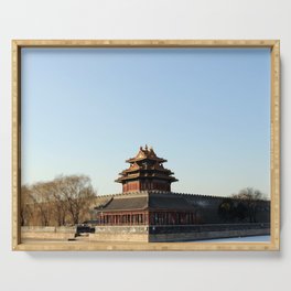 China Photography - Autumn At The Forbidden City In Beijing Serving Tray