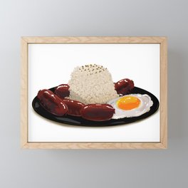 longsilog (pork longganisa, egg, fried rice) -filipino food Framed Mini Art Print