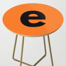 letter E (Black & Orange) Side Table