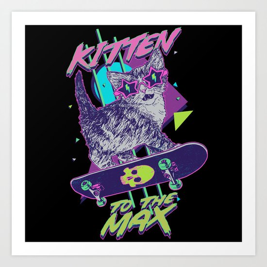 Kitten To The Max Art Print