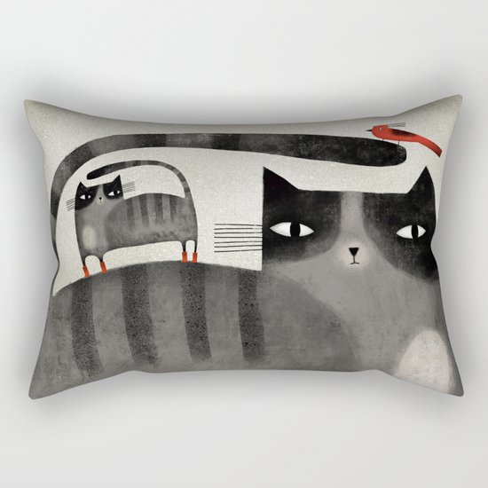 RED BOOTS & BIRD Rectangular Pillow