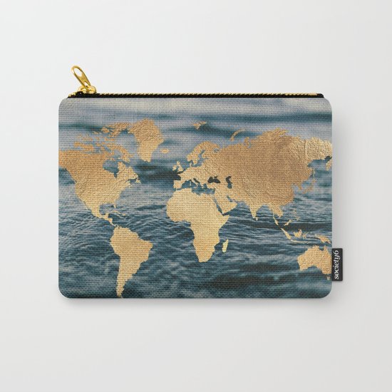Gold Map in Water Carry-All Pouch