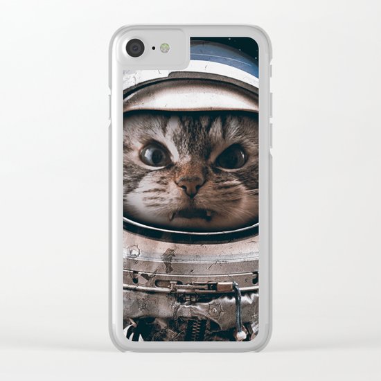 Space catet Clear iPhone Case