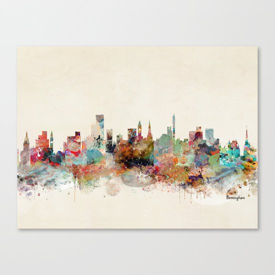 birmingham england skyline Canvas Print