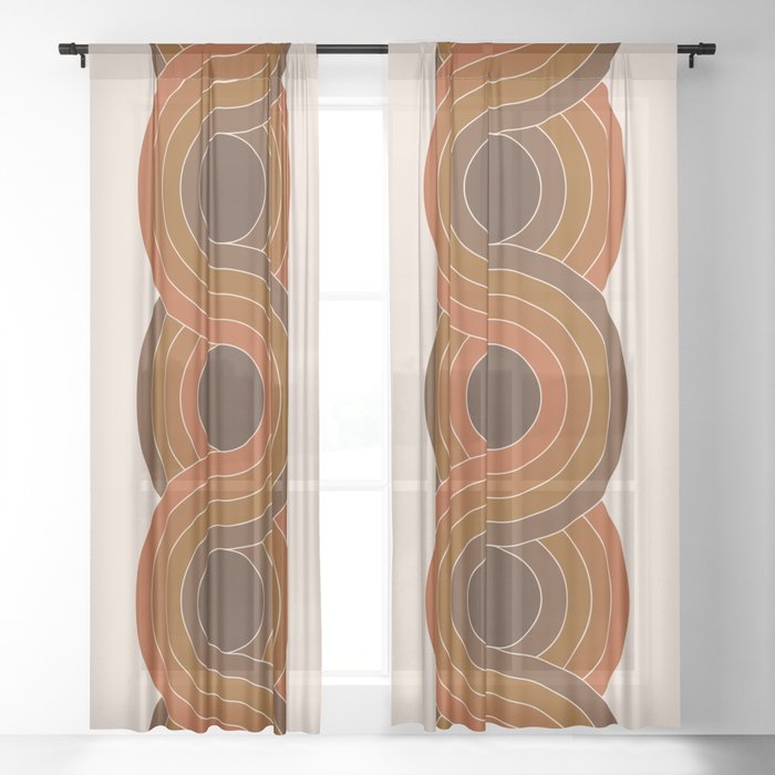 Cocoa Chain Sheer Curtain by Circa 78 Designs | Society6