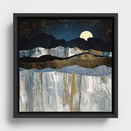 Painted Mountains Framed Canvas