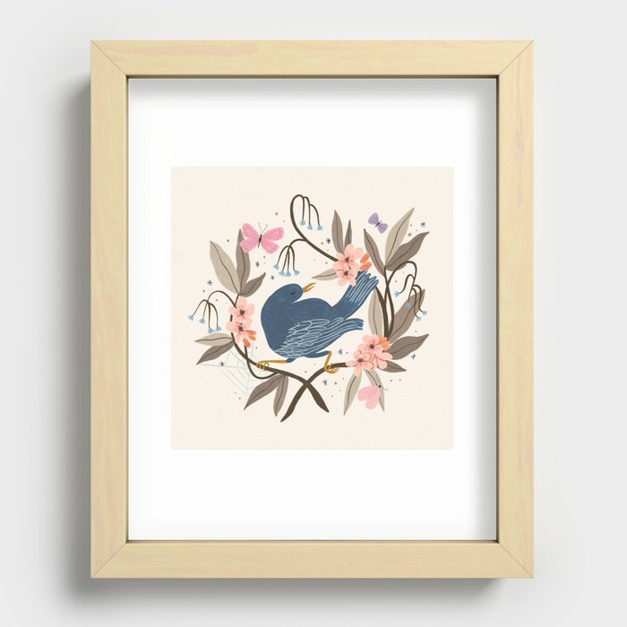 Bluebird Recessed Framed Print