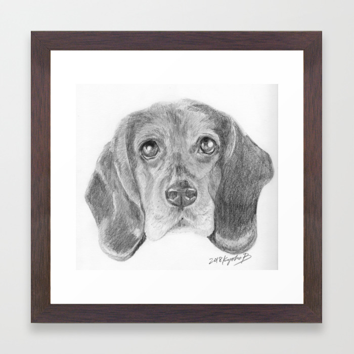 Beagle Dog Face Realistic Pencil Sketch Drawing Framed Art Print By Kyokobartley Society6 Isolated pencil drawn elements of fast food sketch. beagle dog face realistic pencil sketch drawing framed art print by kyokobartley