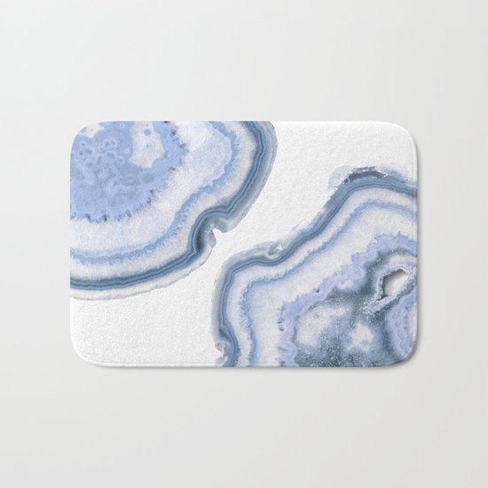 Airy Blue Agate Bath Mat
