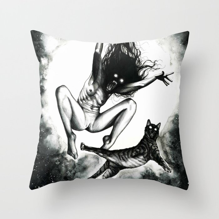 Don´t touch my pussy Throw Pillow by Psyca