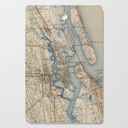 Vintage Map of St. Augustine Florida (1937) Cutting Board