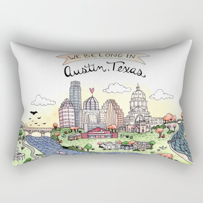 We Belong in Austin Rectangular Pillow
