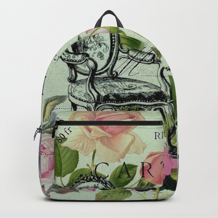 botanical butterfly garden roses french mannequin fashion paris Backpack