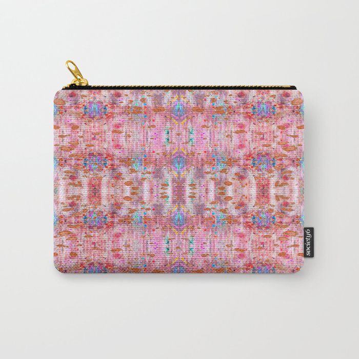 Pretty In Pink Ikat Carry-All Pouch