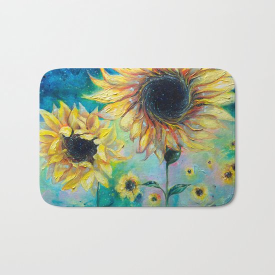 Supermassive Sunflowers Bath Mat