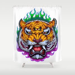 Third Eye Tiger Shower Curtain