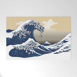 The Great Wave of Pandas Welcome Mat