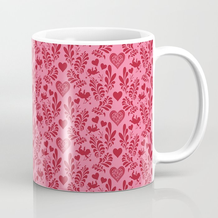 Cute Valentines Day Heart Pattern Lover Coffee Mug