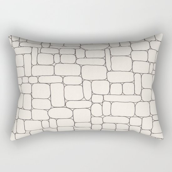 Stone Wall Drawing #3 Rectangular Pillow