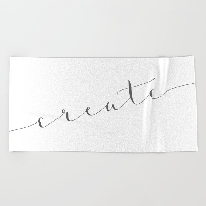 Create Calligraphy Lettering Beach Towel