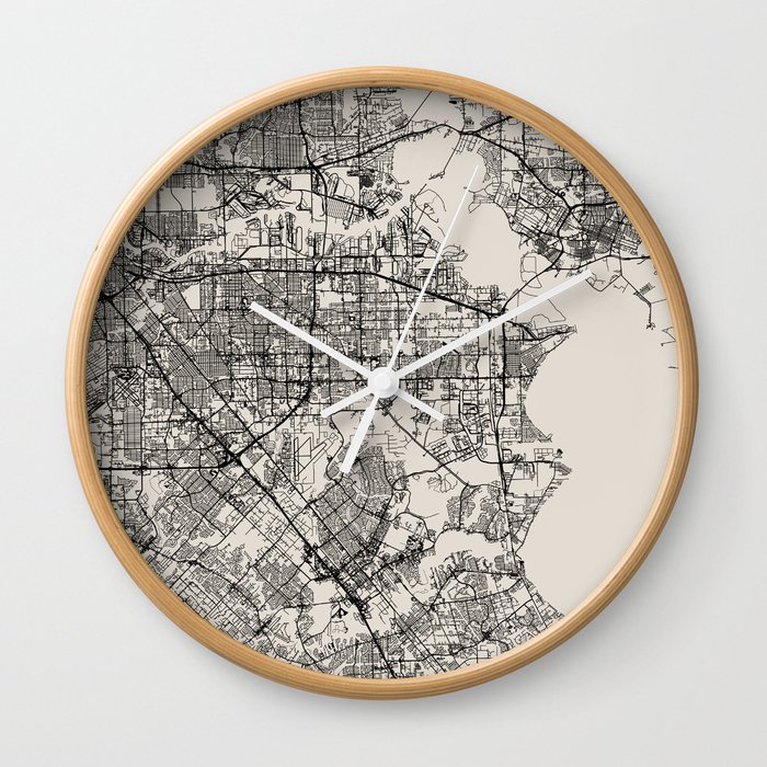 Pasadena, USA - City Map Wall Clock