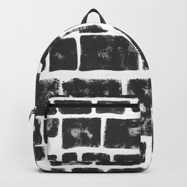 Handprint Cobbles; Black and White Backpack