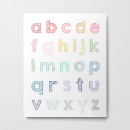 abc alphabet 092 Metal Print | Alphabet, Nursery, Kids, Art, Abc, Backtoschool, Graphicdesign 