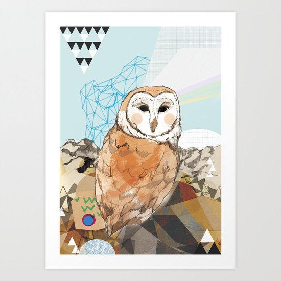 Owl Art Print