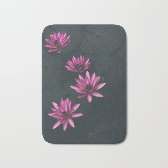 pink and black Bath Mat