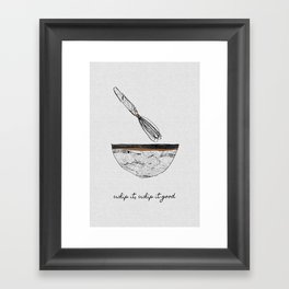 Whip It Good, Music Quote Framed Art Print