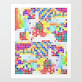 Multi-color mosaic Art Print