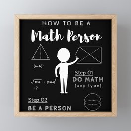 Math Person Funny Framed Mini Art Print