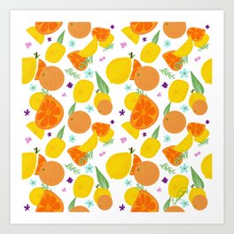Orange Lemon Palette Art Print