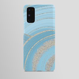 Sky Blue Faux Marble Mermaid Ocean Waves Landscape Android Case