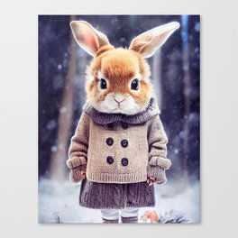 Snow Bunny Canvas Print