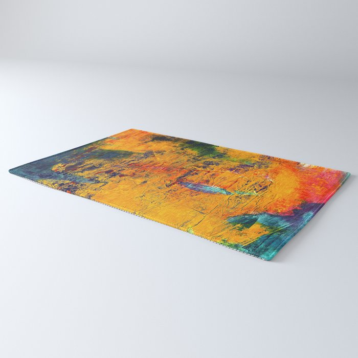 Imaginaere Landschaft Ii Abstrakte Malerei Floor Pillow By Volker