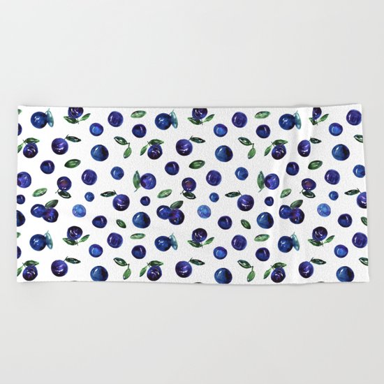 Blueberries Beach Towel
