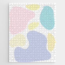 16  Abstract Shapes Pastel Background 220729 Valourine Design Jigsaw Puzzle