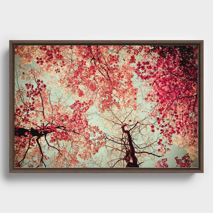 Autumn Inkblot Framed Canvas