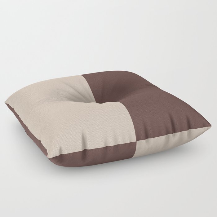 Two color. Beige and Chocolate Floor Pillow