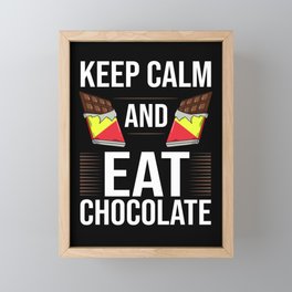 Chocolate Candy Bar Choco Dark Keto Framed Mini Art Print