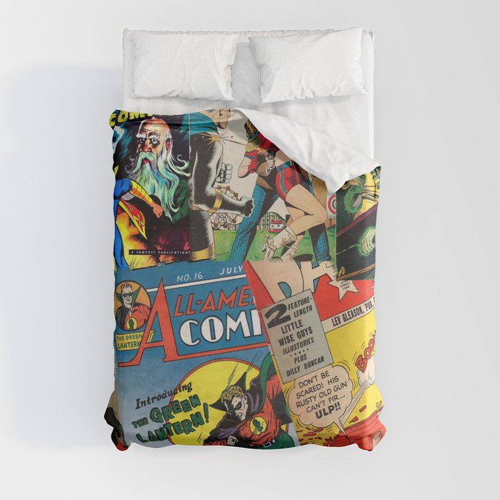 Comics Collage Duvet Cover