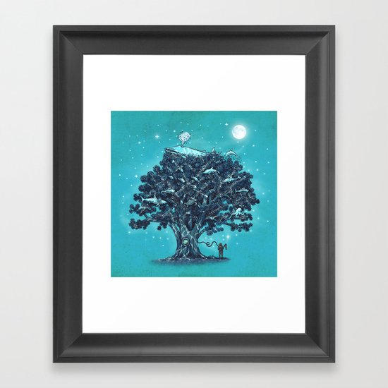 Deep Tree Diving Framed Art Print