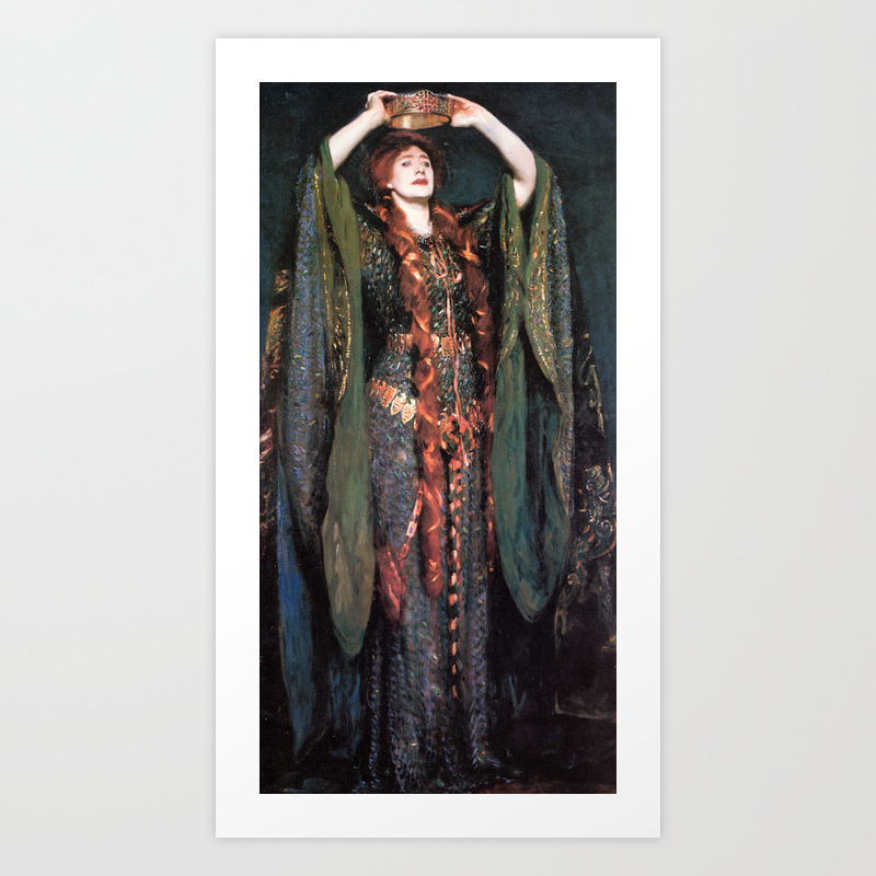 Ellen Terry At Lady Macbeth By John Singer Sargent Vintage Fine Art Oil Painting Art Print By Artexpressiondesign Society6