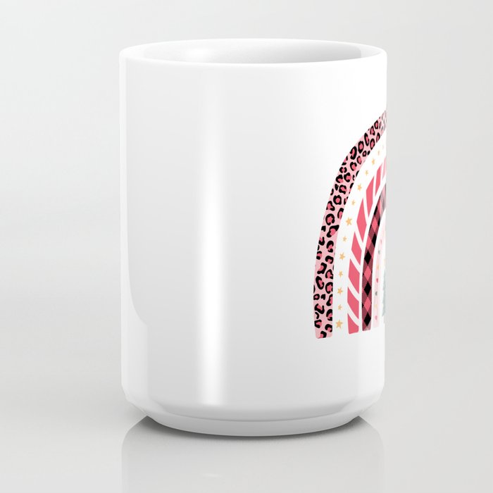 Christmas Boho Rainbow - Cute Pink Aesthetic Xmas Coffee Mug by Code  Clothes