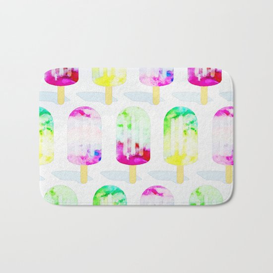 Popsicle Frenzy #society6 #decor #buyart Bath Mat
